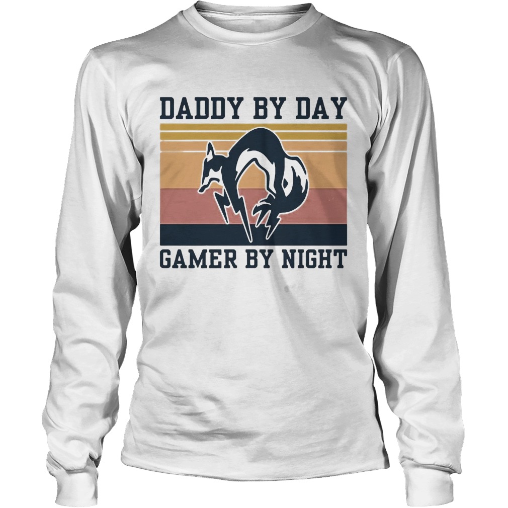 Metal Gear Solid Fox Daddy By Day Gamer By Night Vintage Long Sleeve