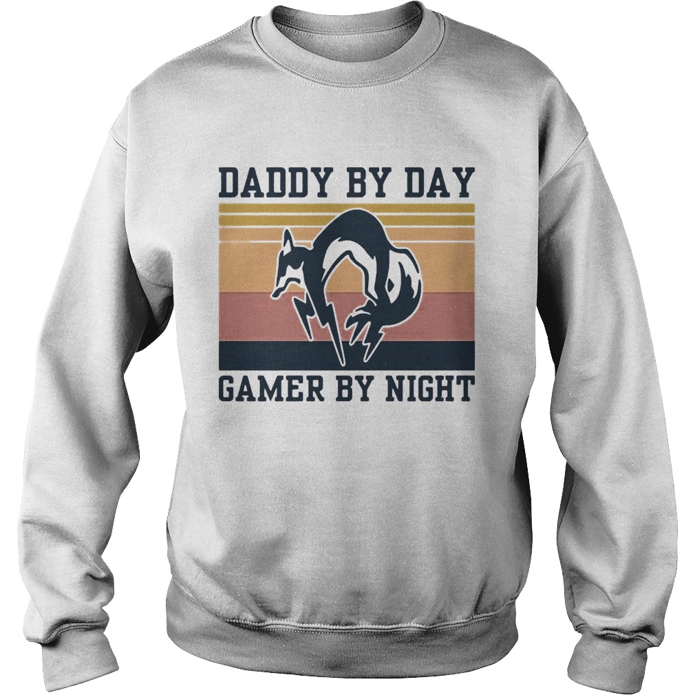 Metal Gear Solid Fox Daddy By Day Gamer By Night Vintage Sweatshirt