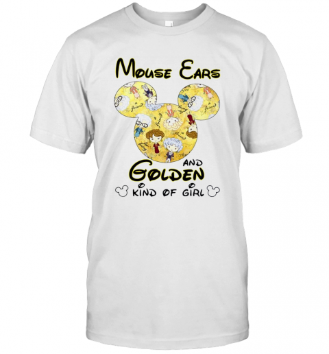 Mickey Mouse Cars And Golden And Kind Of Girl T-Shirt