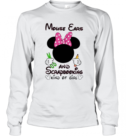 Mickey Mouse Cars And Scrapbooking Kind Of Girl T-Shirt Long Sleeved T-shirt 