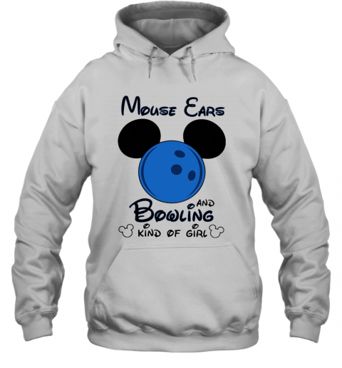 Mickey Mouse Ears And Bowling Kind Of Girl T-Shirt Unisex Hoodie