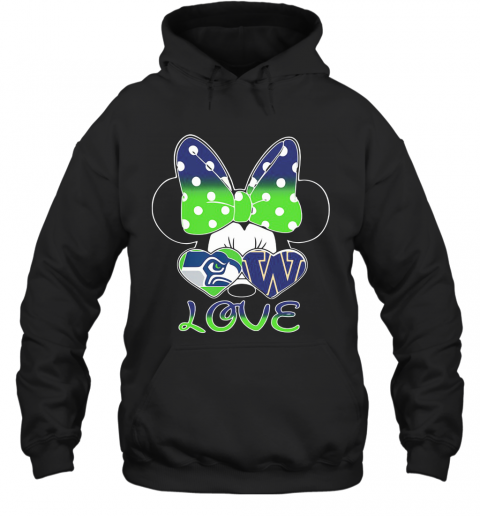 Minnie Mouse Seattle Seahawks Winnipeg Blue Bombers Love T-Shirt Unisex Hoodie