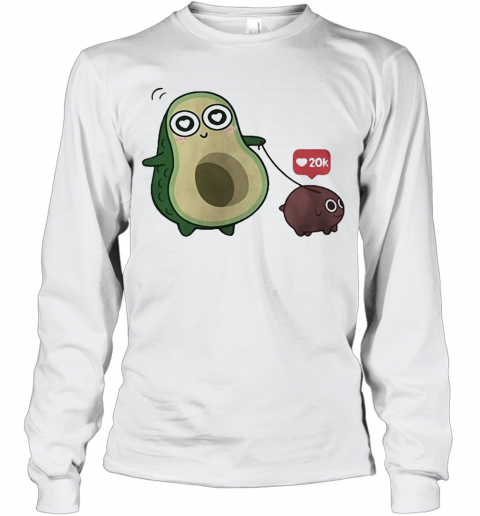 Mole Yogi Avocado Dog 20K Heart T-Shirt Long Sleeved T-shirt 