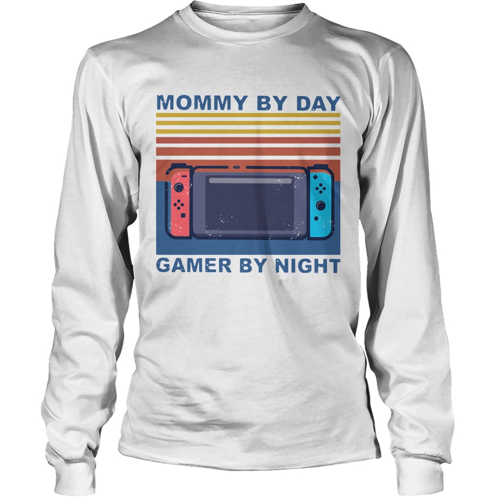 Mommy By Day Gamer By Night Vintage Long Sleeve