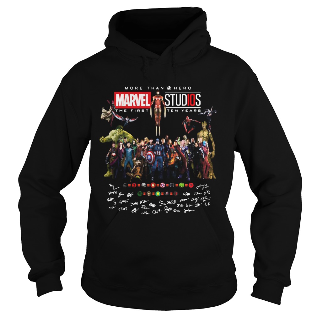 More than hero marvel studios the first ten years signatures Hoodie