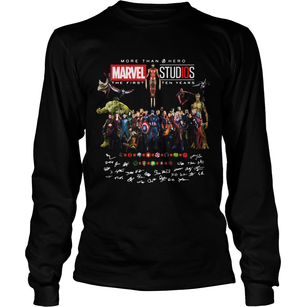 More than hero marvel studios the first ten years signatures Long Sleeve