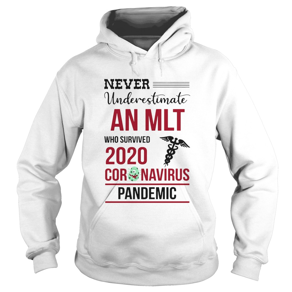 Never underestimate an MLT who survived 2020 coronavirus pandemic Hoodie