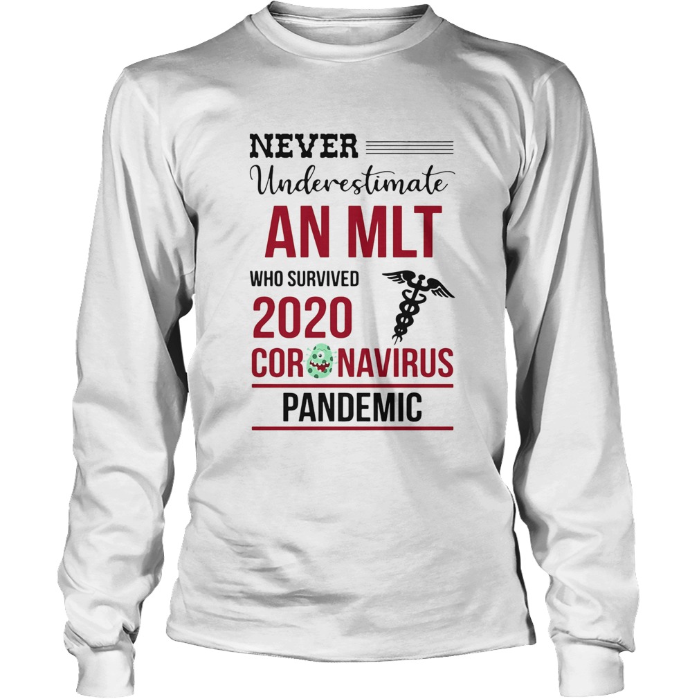 Never underestimate an MLT who survived 2020 coronavirus pandemic Long Sleeve
