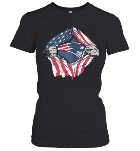 New England Patriots Football American Flag Independence Day Shir T-Shirt Classic Women's T-shirt