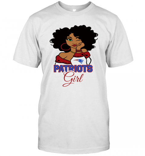 New England Patriots Football Black Girl T-Shirt