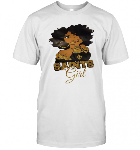 New Orleans Saints Football Black Girl T-Shirt