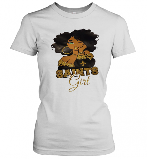 New Orleans Saints Football Black Girl T-Shirt Classic Women's T-shirt