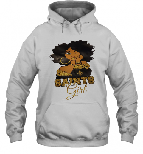 New Orleans Saints Football Black Girl T-Shirt Unisex Hoodie