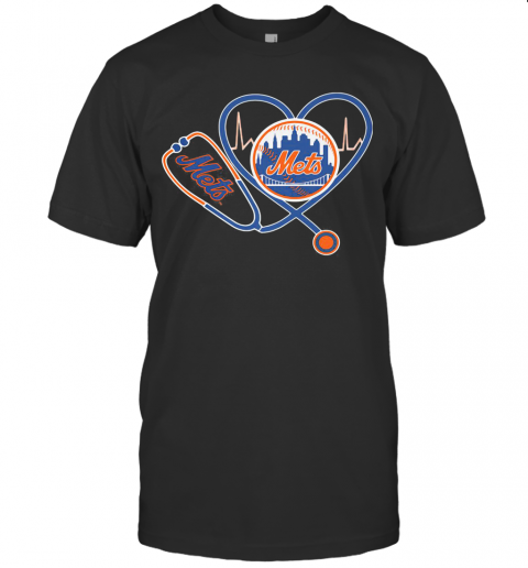 New York Mets Nurse Heart T-Shirt
