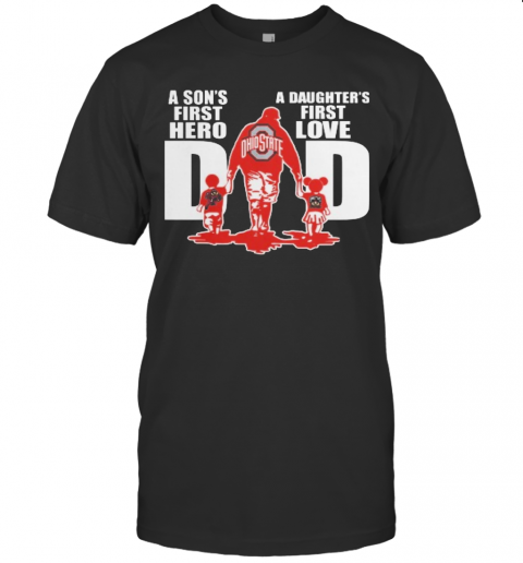 Manchester United A Son'S First Hero A Daughter'S First Love Dad Happy Father'S Day T-Shirt