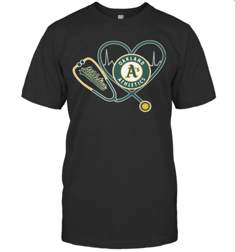 Oakland A'S Athletics Nurse Heart T-Shirt