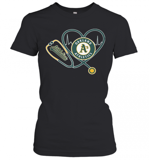 Oakland A'S Athletics Nurse Heart T-Shirt Classic Women's T-shirt