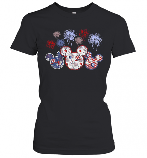Patriotic Mouses Happy Independence T-Shirt Classic Women's T-shirt
