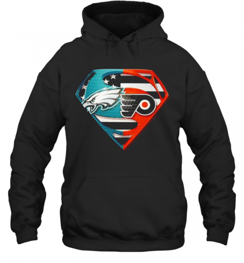 Philadelphia Eagles And Philadelphia Flyers Inside Superman T-Shirt Unisex Hoodie