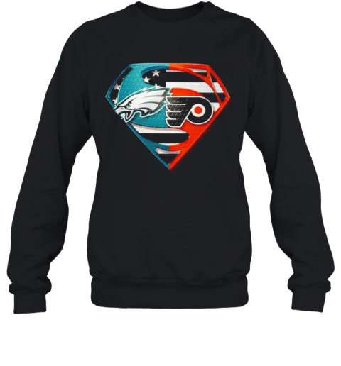 Philadelphia Eagles And Philadelphia Flyers Inside Superman T-Shirt Unisex Sweatshirt