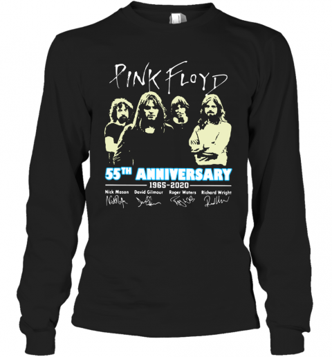 Pink Floyd 55Th Anniversary 1965 2020 Signature T-Shirt Long Sleeved T-shirt 