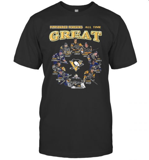 Pittsburgh Penguins Hockey All Time Great Signatures T-Shirt