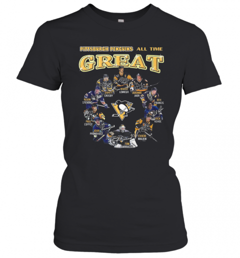 Pittsburgh Penguins Hockey All Time Great Signatures T-Shirt Classic Women's T-shirt