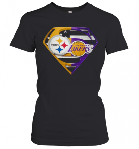 Pittsburgh Steelers And Los Angeles Lakers Superman T-Shirt Classic Women's T-shirt