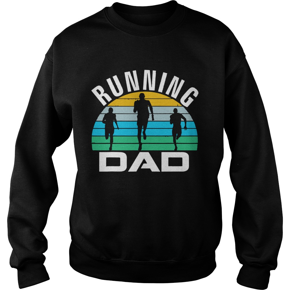 Retro Running Dad Funny Runner Run Fathers Day Gift Sweatshirt