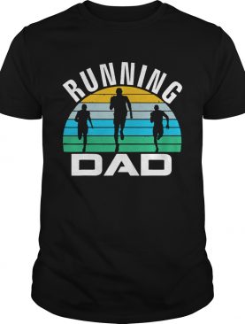 Retro Running Dad Funny Runner Run Fathers Day Gift shirt