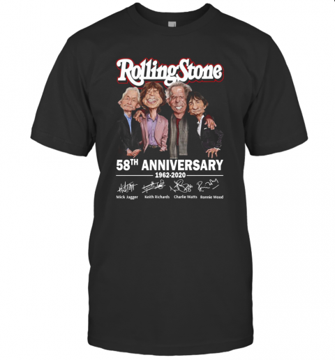 Rolling Stone 58Th Anniversary 1962 2020 Signatures T-Shirt