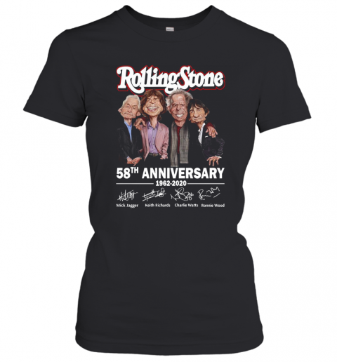 Rolling Stone 58Th Anniversary 1962 2020 Signatures T-Shirt Classic Women's T-shirt