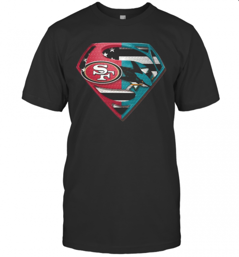San Francisco 49Ers And Jose Sharks Superman T-Shirt