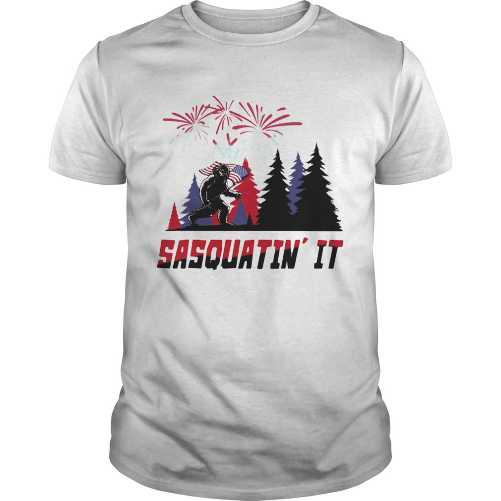 Sasquatin it American flag veteran Independence Day shirt