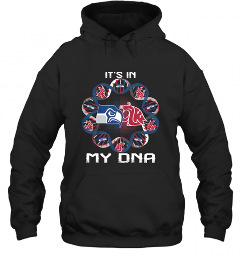 Seattle Seahawks And Washington State Cougars Heart It'S In My Dna T-Shirt Unisex Hoodie