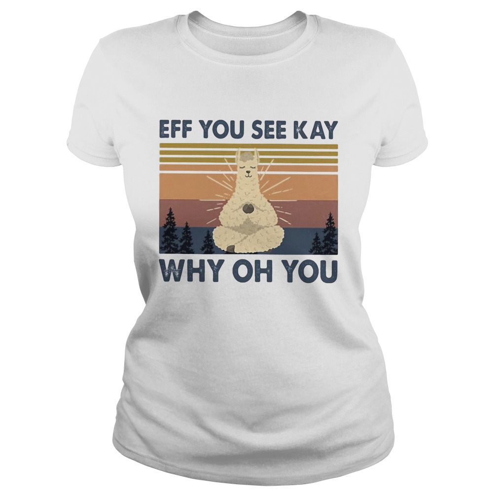 Sheep yoga eff you see kay why oh you vintage Classic Ladies