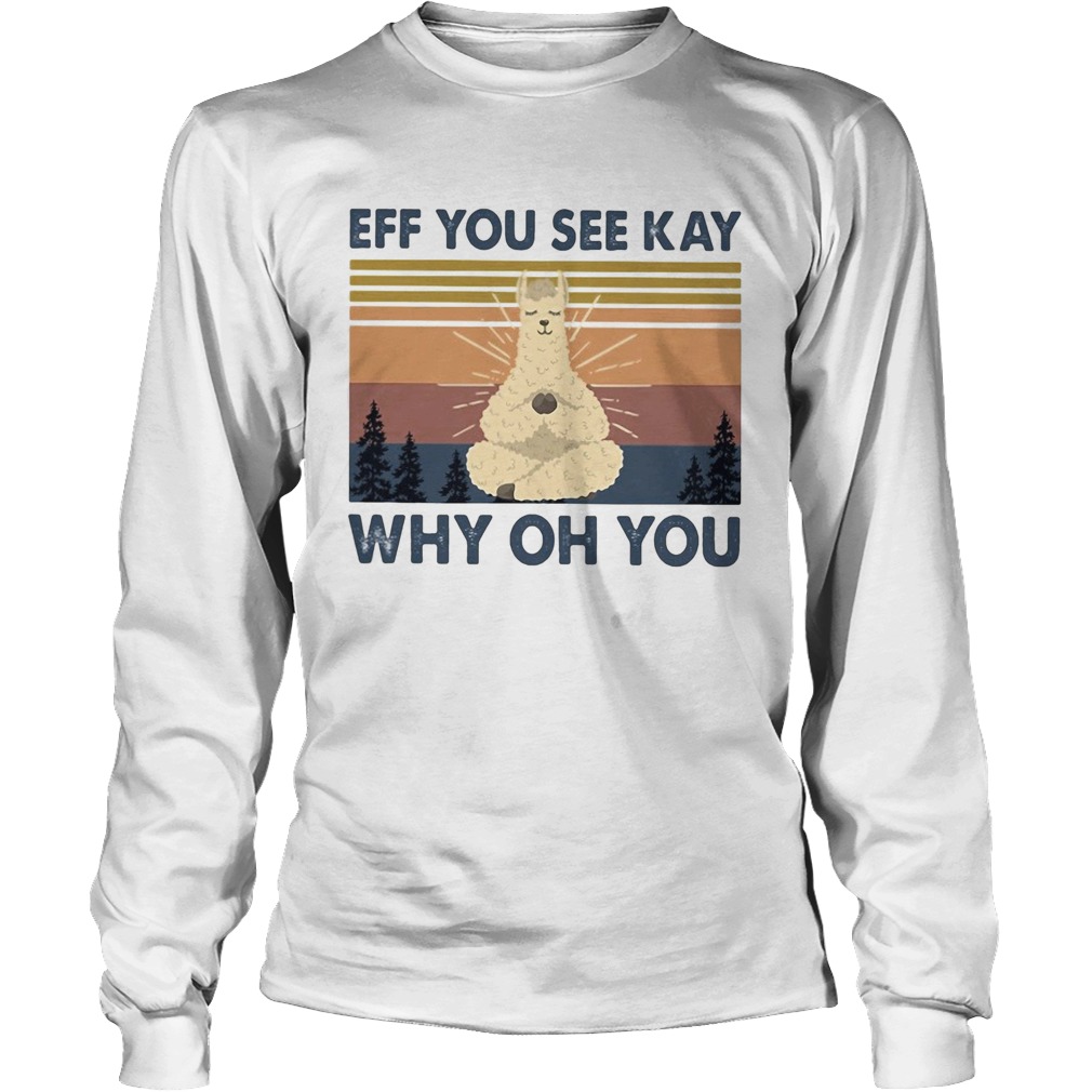 Sheep yoga eff you see kay why oh you vintage Long Sleeve