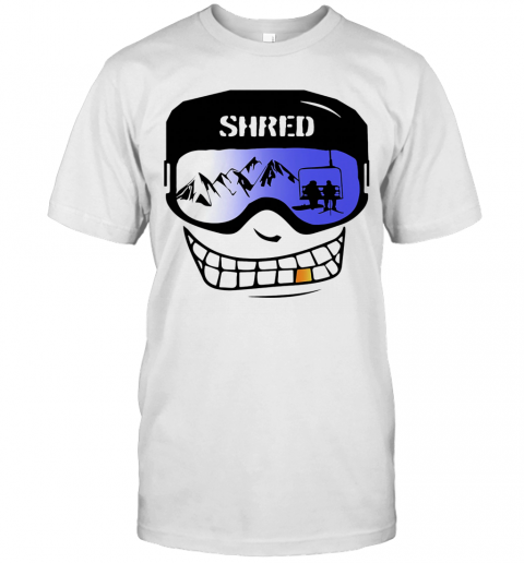 Shred Snowboard Shred Face Color T-Shirt