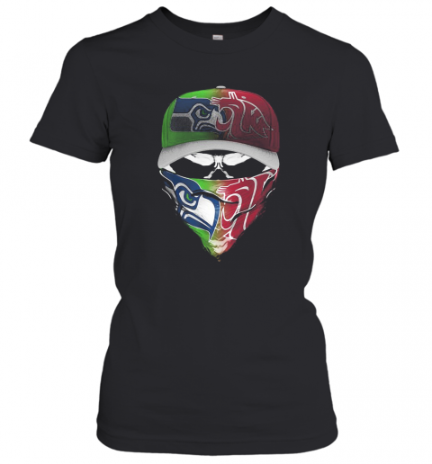 Skull Mask Seattle Seahawks And Washington State Cougars T-Shirt Classic Women's T-shirt