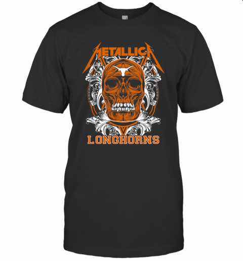 Skull Metallica Texas Longhorns Football Fish T-Shirt Classic Men's T-shirt