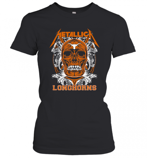 Skull Metallica Texas Longhorns Football Fish T-Shirt Classic Women's T-shirt