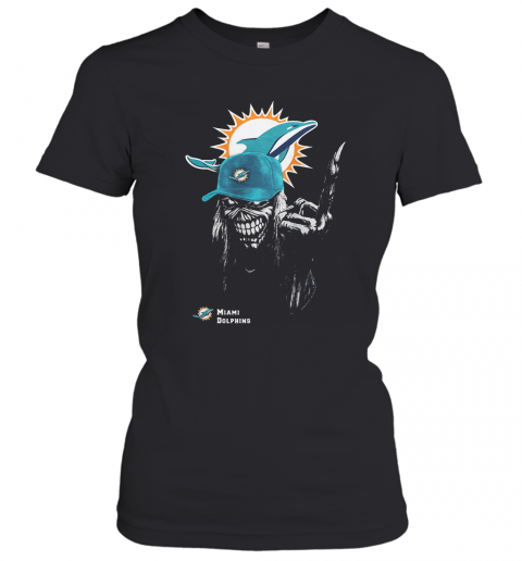 Skull Miami Dolphins Football T-Shirt Classic Women's T-shirt