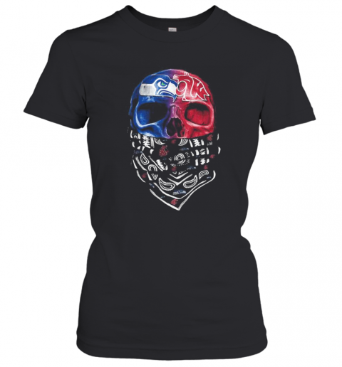 Skull Seattle Seahawks And Washington State Cougars Heart It'S In My Dna T-Shirt Classic Women's T-shirt