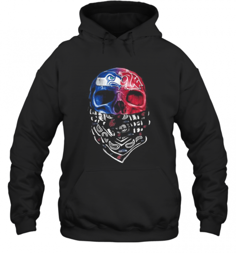 Skull Seattle Seahawks And Washington State Cougars Heart It'S In My Dna T-Shirt Unisex Hoodie