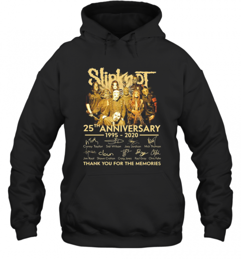 Slipknot 25Th Anniversary 1995 2020 Signature Thank You For The Memories T-Shirt Unisex Hoodie