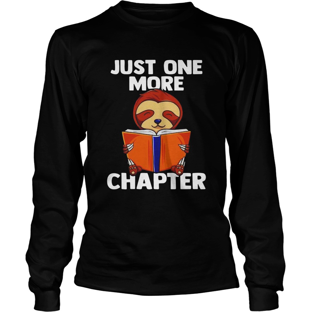 Sloth Reading Just One More Chapter Long Sleeve