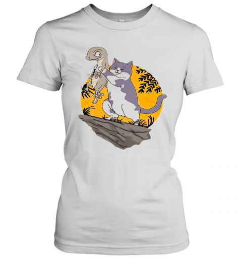 Smiletees Pets Lizard Vs Cat T-Shirt Classic Women's T-shirt