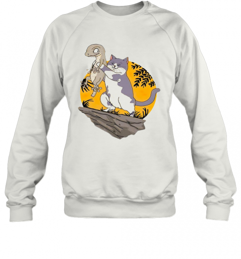 Smiletees Pets Lizard Vs Cat T-Shirt Unisex Sweatshirt