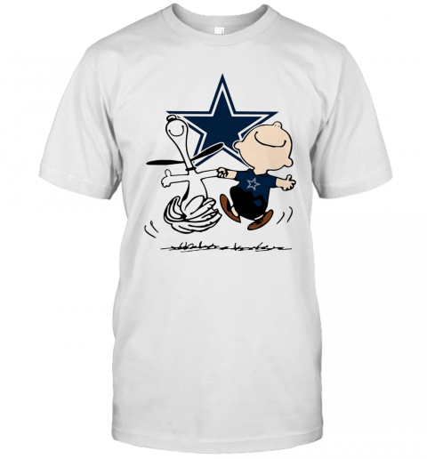Snoopy And Charlie Brown Dallas Cowboys Football T-Shirt