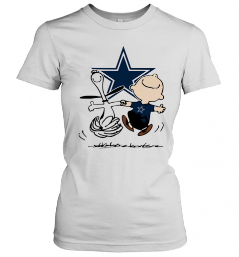 Snoopy And Charlie Brown Dallas Cowboys Football T-Shirt Classic Women's T-shirt